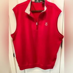 Cypress Point Club Red Sleeveless Pullover with Logo